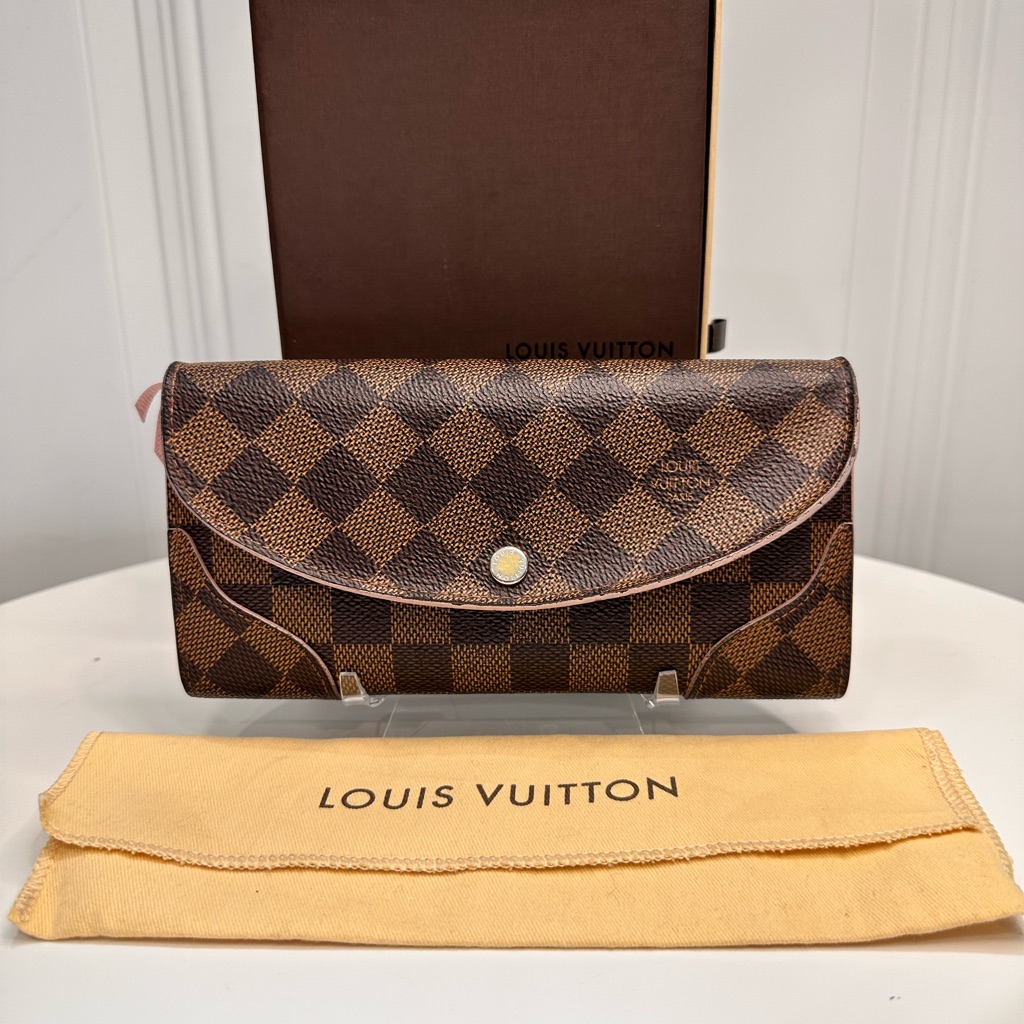 Louis Vuitton Damier Ebene Caissa Wallet Rose Ballerine